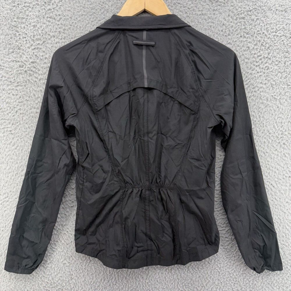 ATHLETA Womens XXS Black Lightweight‎ Windbreaker Jacket Full Zip Vented Pockets - Picture 7 of 7